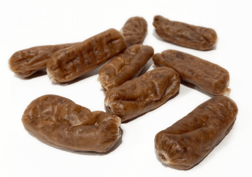 Saucisses de canard gastronomiques pour chiens